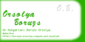 orsolya boruzs business card